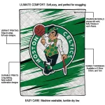 boston celtics wild lines green white quilt blanket best selling
