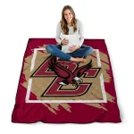 boston college eagles block border maroon quilt blanket best selling