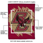 boston college eagles block border maroon quilt blanket best selling