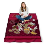 boston college eagles disney football maroon quilt blanket best selling