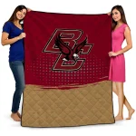 boston college eagles dot illusion maroon quilt blanket best selling