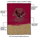 boston college eagles dot illusion maroon quilt blanket best selling