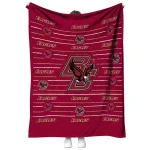 boston college eagles handdrawn stripes maroon quilt blanket best selling