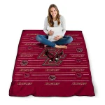 boston college eagles handdrawn stripes maroon quilt blanket best selling