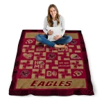 boston college eagles helmet heart maroon quilt blanket best selling