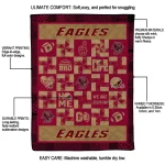 boston college eagles helmet heart maroon quilt blanket best selling