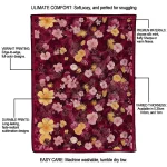 boston college eagles hibiscus foliage maroon quilt blanket best selling