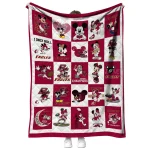 boston college eagles mickey mouse motif maroon white quilt blanket best selling