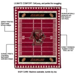 boston college eagles mickey player maroon quilt blanket best selling