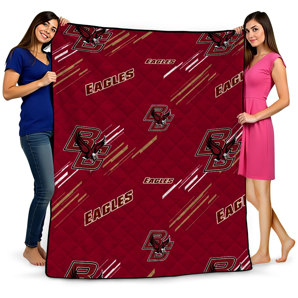 boston college eagles sketch lines maroon quilt blanket best selling boston college eagles sketch lines maroon quilt blanket best selling