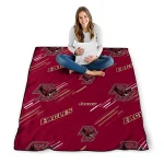 boston college eagles sketch lines maroon quilt blanket best selling
