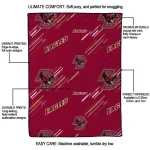 boston college eagles sketch lines maroon quilt blanket best selling