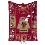 boston college eagles snoopy love maroon quilt blanket best selling