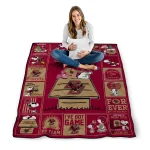 boston college eagles snoopy love maroon quilt blanket best selling