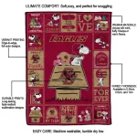 boston college eagles snoopy love maroon quilt blanket best selling