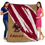 boston college eagles stroke art maroon white quilt blanket best selling