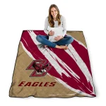 boston college eagles stroke art maroon white quilt blanket best selling