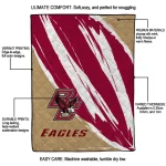 boston college eagles stroke art maroon white quilt blanket best selling