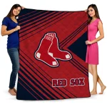 boston red sox arrow layers red quilt blanket best selling