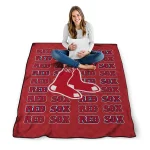 boston red sox bold red quilt blanket best selling