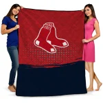 boston red sox dot illusion red quilt blanket best selling