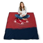 boston red sox dot illusion red quilt blanket best selling