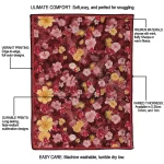boston red sox hibiscus foliage red quilt blanket best selling