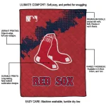boston red sox league patch red quilt blanket best selling