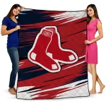 boston red sox wild lines red white quilt blanket best selling