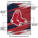 boston red sox wild lines red white quilt blanket best selling