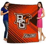 bowling green falcons arrow layers orange quilt blanket best selling
