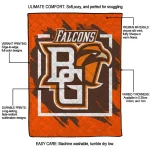 bowling green falcons block border orange quilt blanket best selling