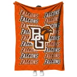 bowling green falcons bold red orange quilt blanket best selling