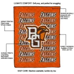 bowling green falcons bold red orange quilt blanket best selling