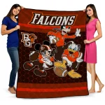 bowling green falcons disney football orange quilt blanket best selling