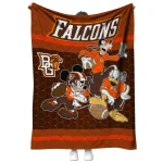 bowling green falcons disney football orange quilt blanket best selling