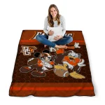 bowling green falcons disney football orange quilt blanket best selling
