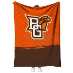bowling green falcons dot illusion orange quilt blanket best selling