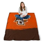 bowling green falcons dot illusion orange quilt blanket best selling
