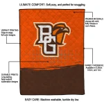 bowling green falcons dot illusion orange quilt blanket best selling