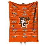 bowling green falcons handdrawn stripes orange quilt blanket best selling