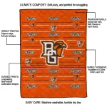bowling green falcons handdrawn stripes orange quilt blanket best selling