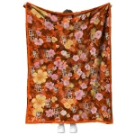 bowling green falcons hibiscus foliage orange quilt blanket best selling