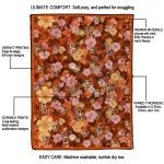 bowling green falcons hibiscus foliage orange quilt blanket best selling