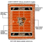 bowling green falcons mickey player orange quilt blanket best selling