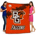 bowling green falcons paint trail orange quilt blanket best selling