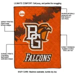 bowling green falcons paint trail orange quilt blanket best selling