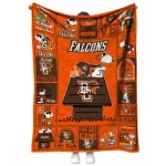 bowling green falcons snoopy love orange quilt blanket best selling