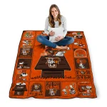 bowling green falcons snoopy love orange quilt blanket best selling