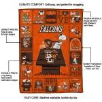 bowling green falcons snoopy love orange quilt blanket best selling